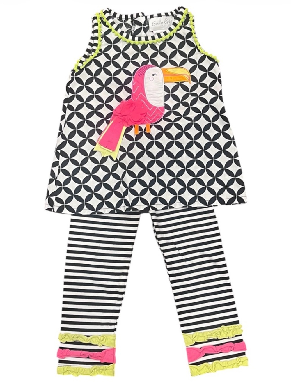 Emily Rose Girls 2T Outfit Boutique Style Top & Matching Bottoms Spring Summer